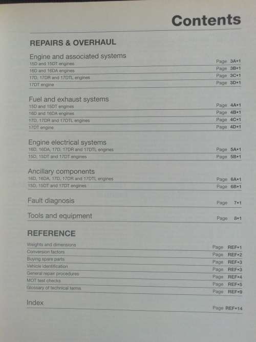 Vauxhall/Opel Diesel Engine / Haynes Service and Repair Manual