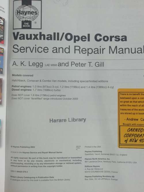 Vauxhall/Opel  / Haynes Service and Repair Manual