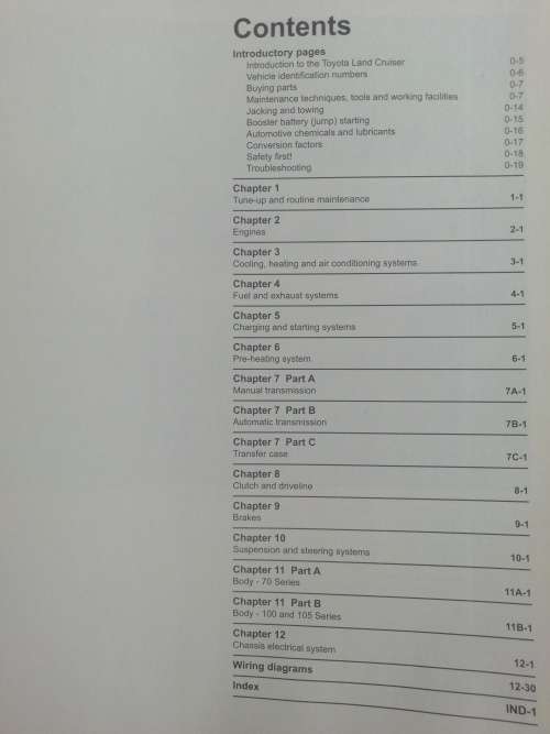 Toyota Land Cruiser / Haynes Service and Repair Manual