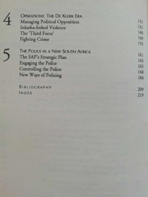 POLICING SOUTH AFRICA / GAVIN CAWTHRA