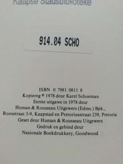 Onderweg Karel Schoeman