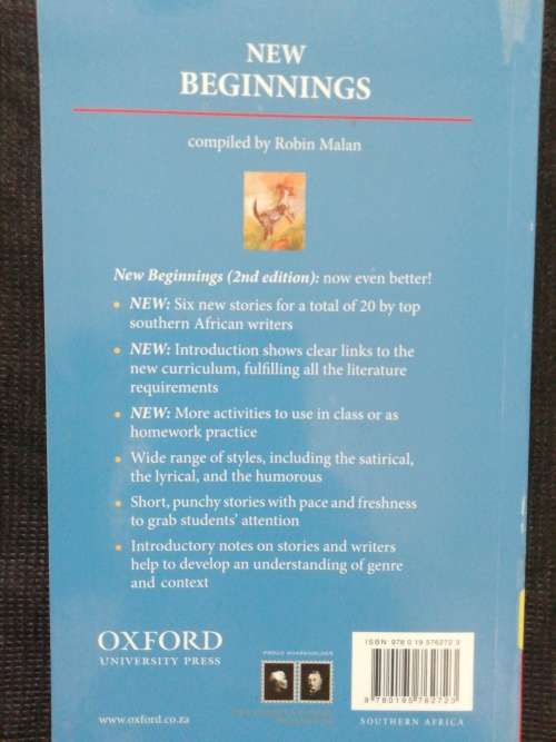 NEW BEGINNINGS / Compiled by Robin Malan