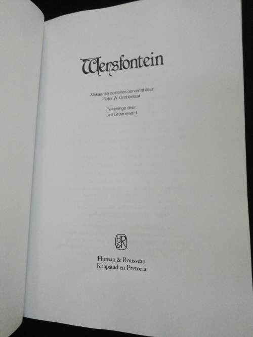 Wensfontein: Afrikaanse oustories oorvertel deur Pieter W. Grobbelaar
