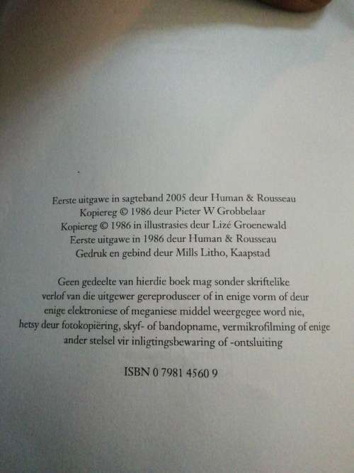 Wensfontein: Afrikaanse oustories oorvertel deur Pieter W. Grobbelaar