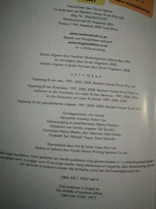 Die NATUURLEWE van SUIDER-AFRIKA / Vincent Carruthers