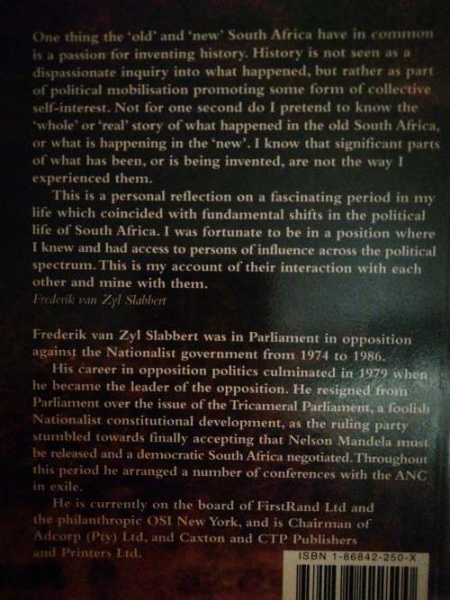 THE OTHER SIDE OF HISTORY / FREDERIK VAN ZYL SLABBERT