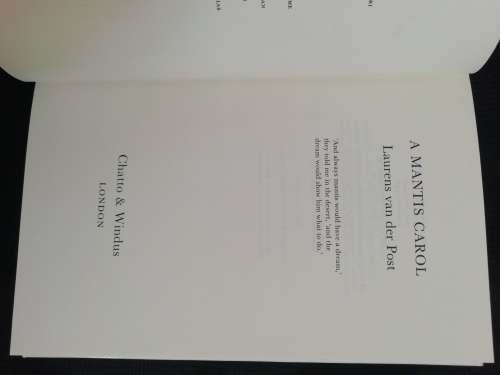 A Mantis Carol / Laurens van der Post