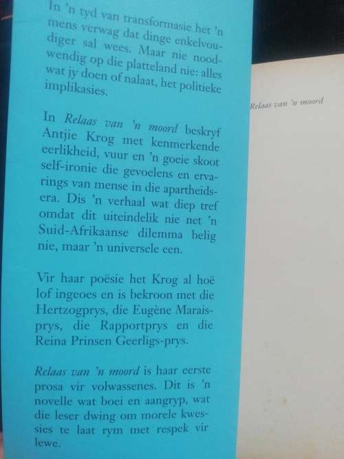 Relaas van `n Moord / ANTJIE KROG