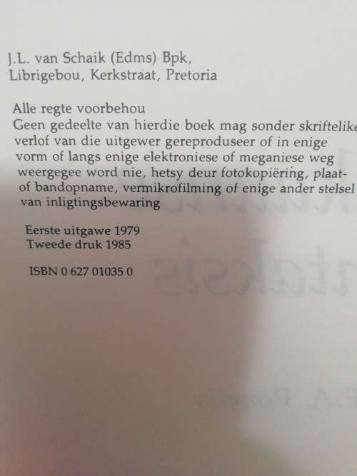 AFRIKAANSE SINTAKSIS / FA Ponelis