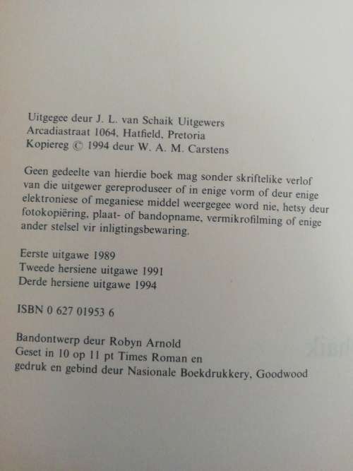 NORME VIR AFRIKAANS / W. A. M. CARSTENS