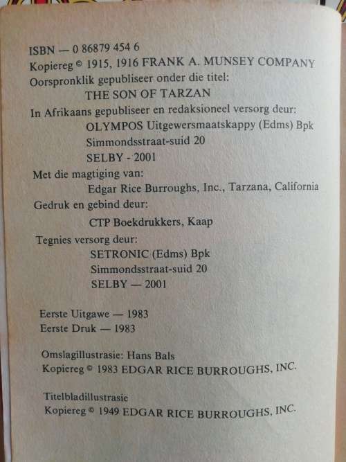 TARZAN boekies / Edgar Rice Burroughs (10 van 12 boeke)