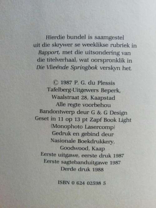 Het olifante elmboe? / P. G. du Plessis