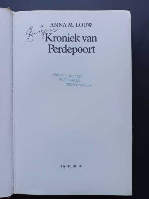 Kroniek van Perdepoort / Anna M. Louw