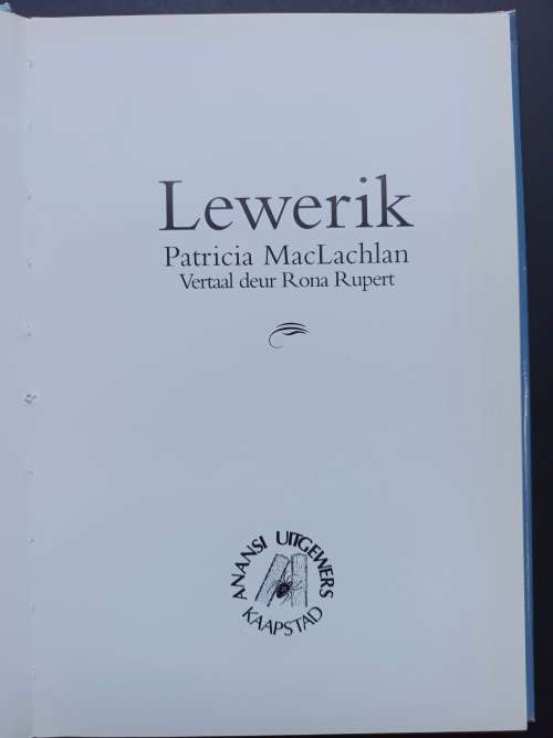 Lewerik / Patricia MacLachlan (vertaal deur Rona Rupert)