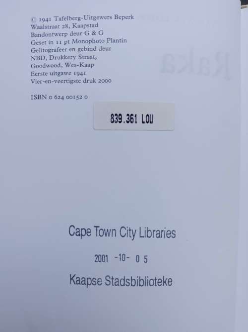 RAKA / N. P. VAN WYK LOUW