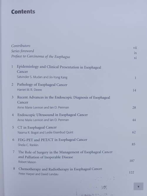 Carcinoma of the Esophagus Edited by Sheila C. Rankin (Cambridge)