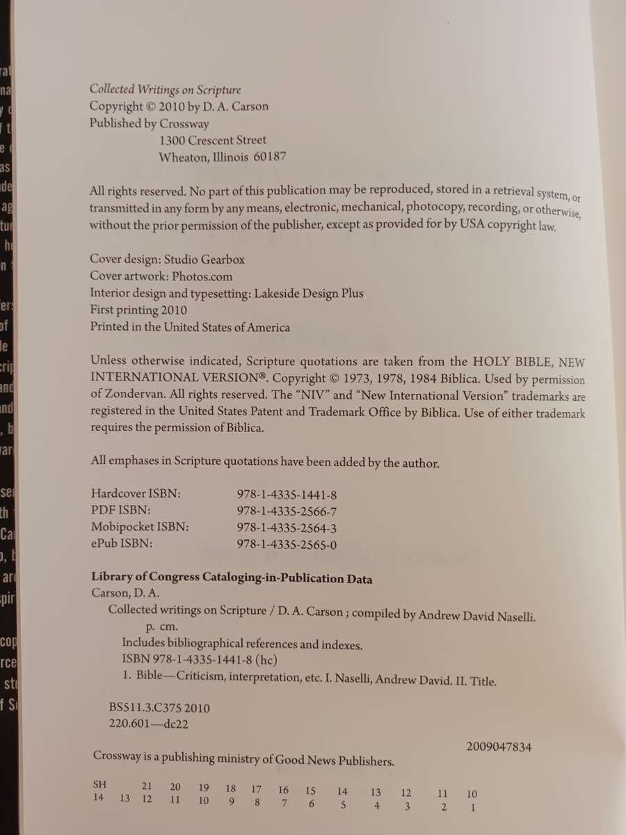 Collected Writings on Scripture / D. A. Carson