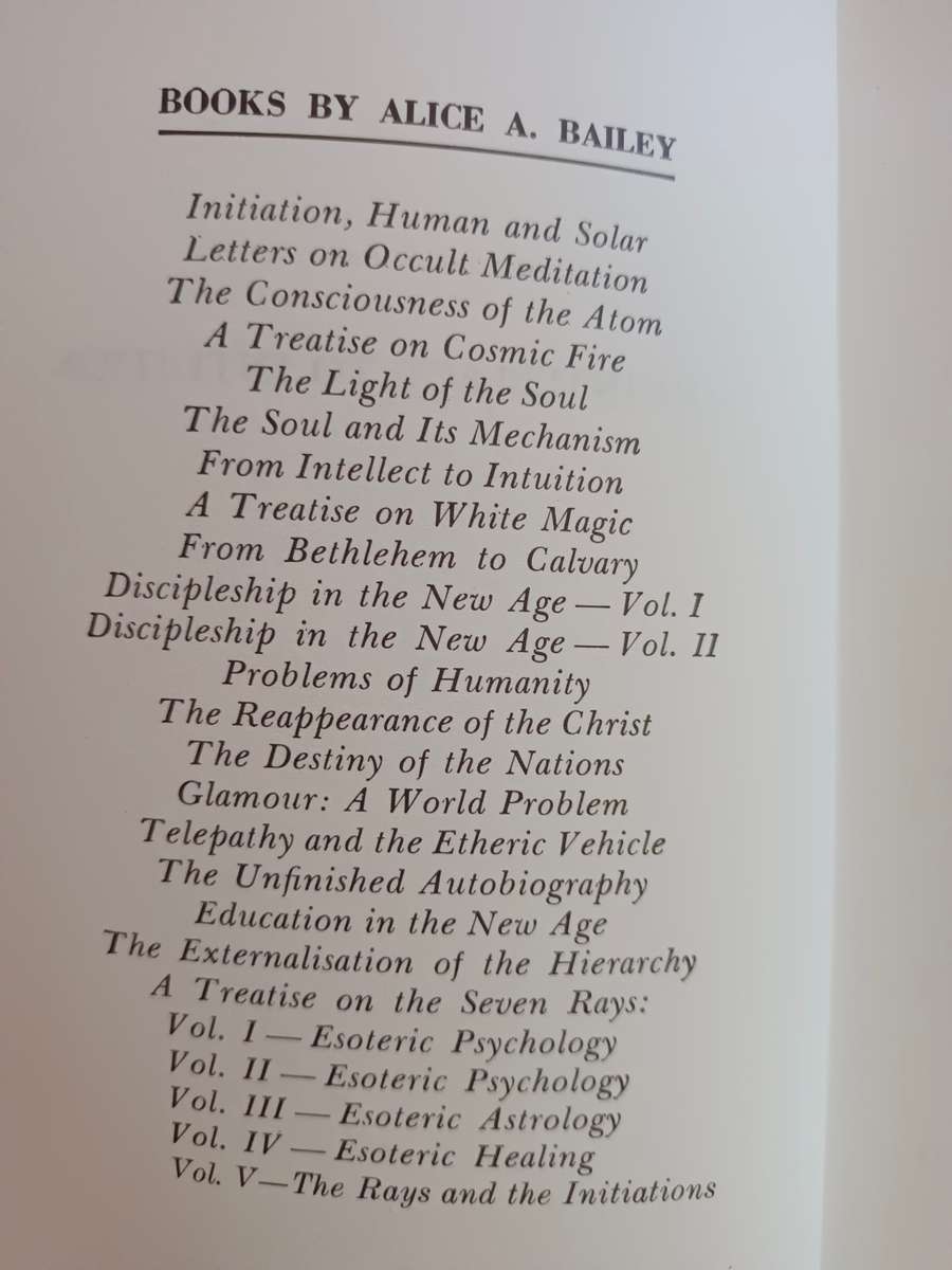 ALICE A. BAILEY  x 5 Books: Esoteric Healing, Esoteric I & II, From Intellect Intuition.....
