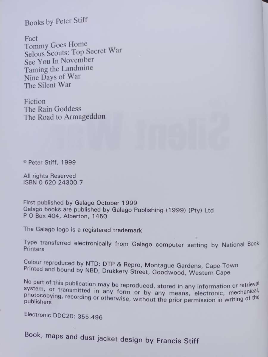 The Silent War: South African Recce Operations 1969-1994 / Peter Stiff