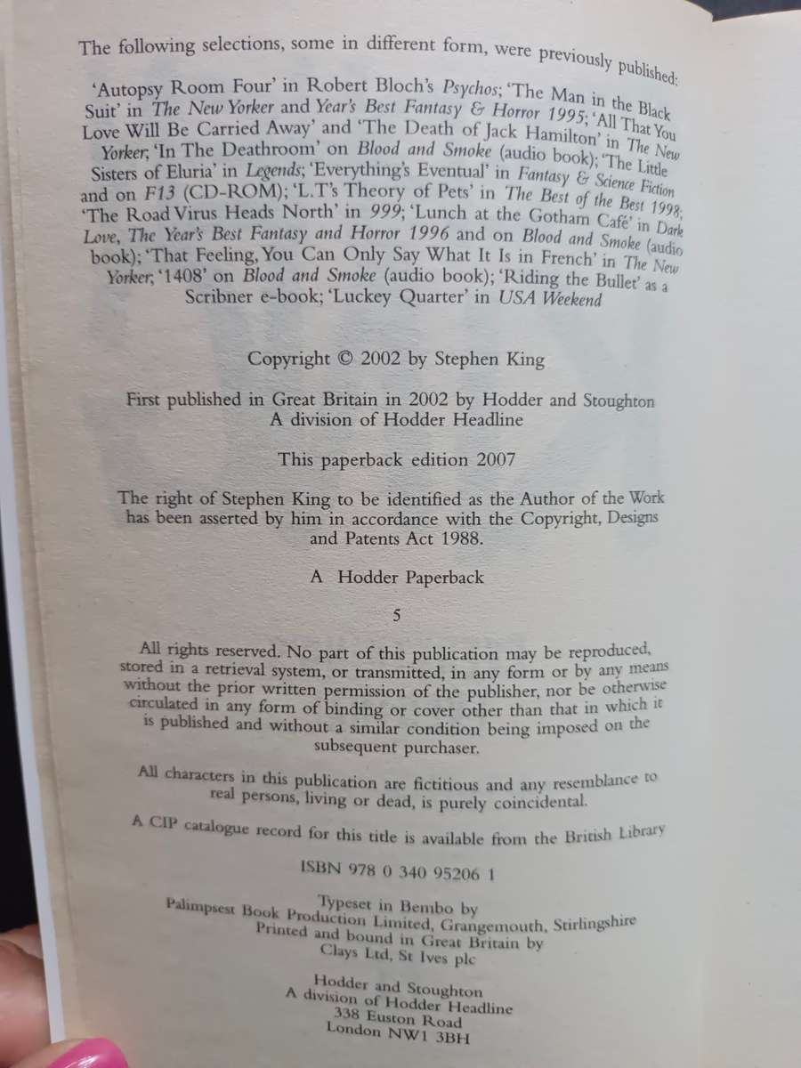 EVERYTHING`S EVENTUAL / STEPHEN KING