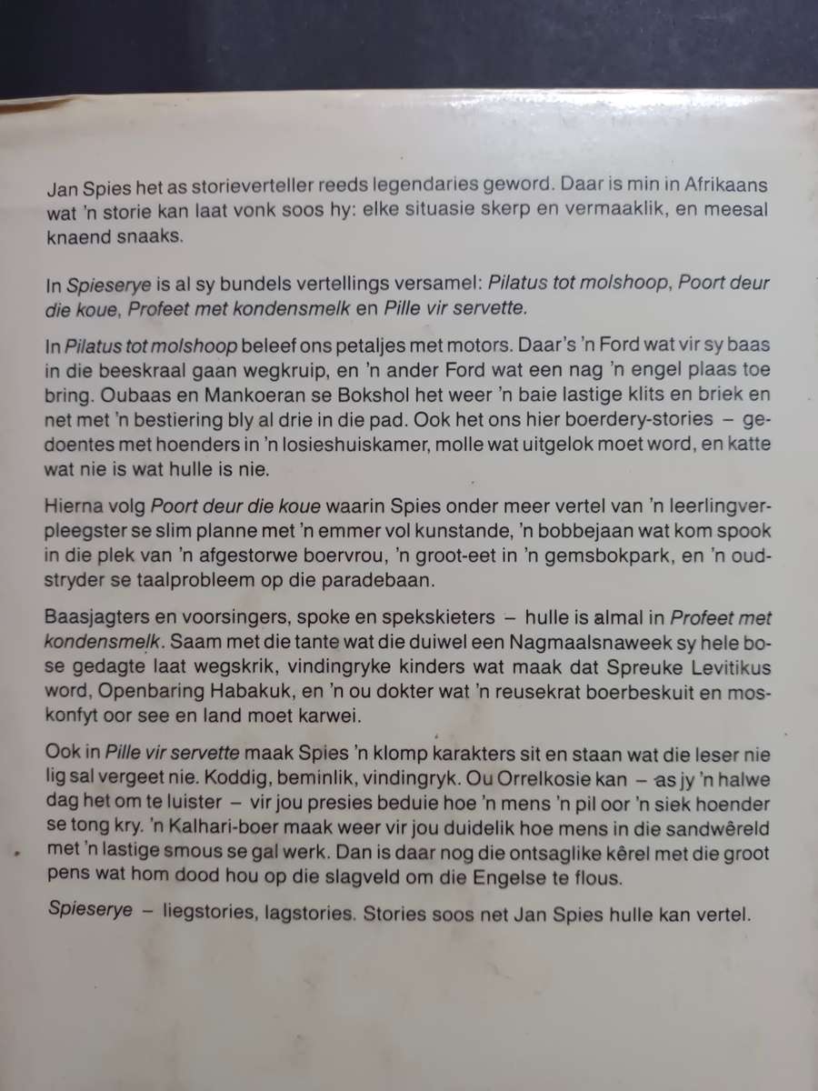 Spieserye: Versamelde Vertellings / Jan Spies