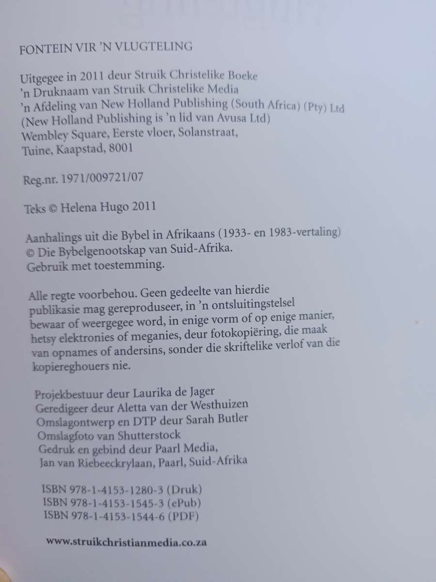 Fontein vir `n vlugteling / Helena Hugo