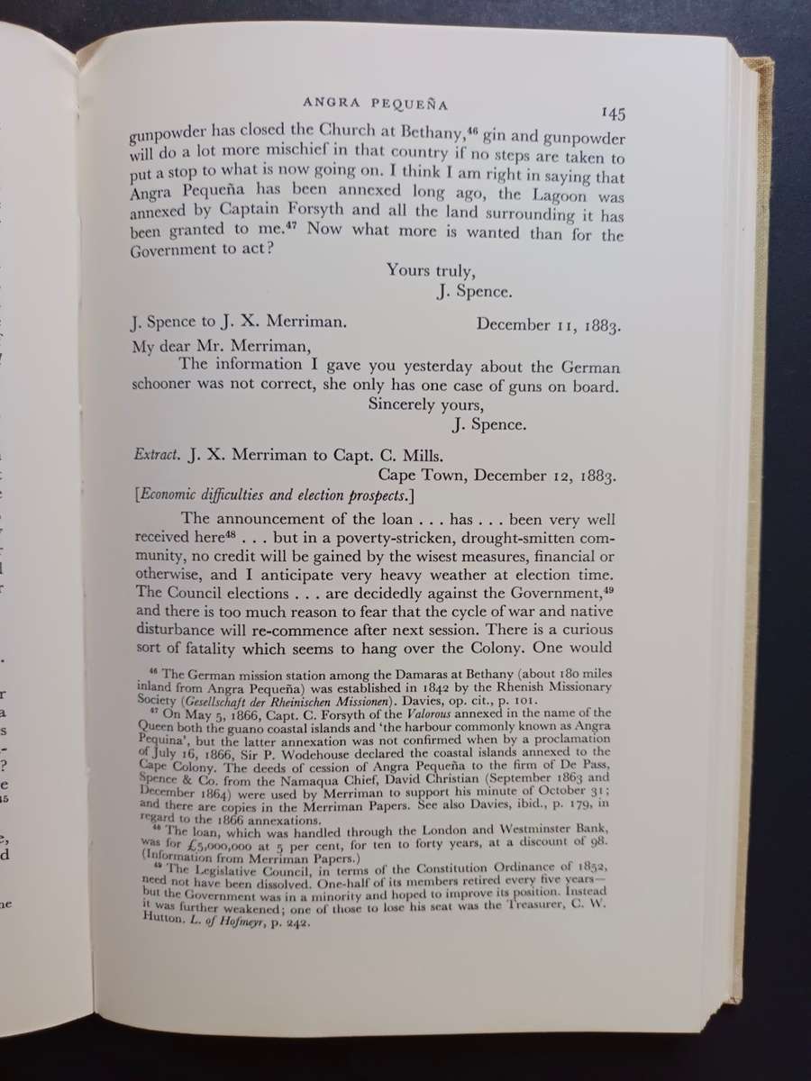Selections from the Correspondence of J.X. Merriman 1870-1890 / Phylis Lewsen (V.R.S 41)