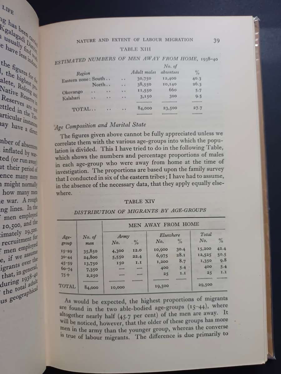 Migrant Labour and Tribal Life : A study of Conditions in the Bechuanaland Protectorate/ Schapera, I