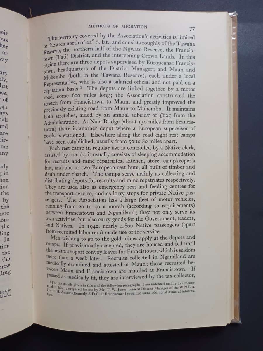 Migrant Labour and Tribal Life : A study of Conditions in the Bechuanaland Protectorate/ Schapera, I