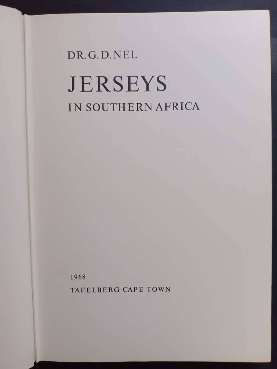 Jerseys in Southern Africa / Nel, G. D.