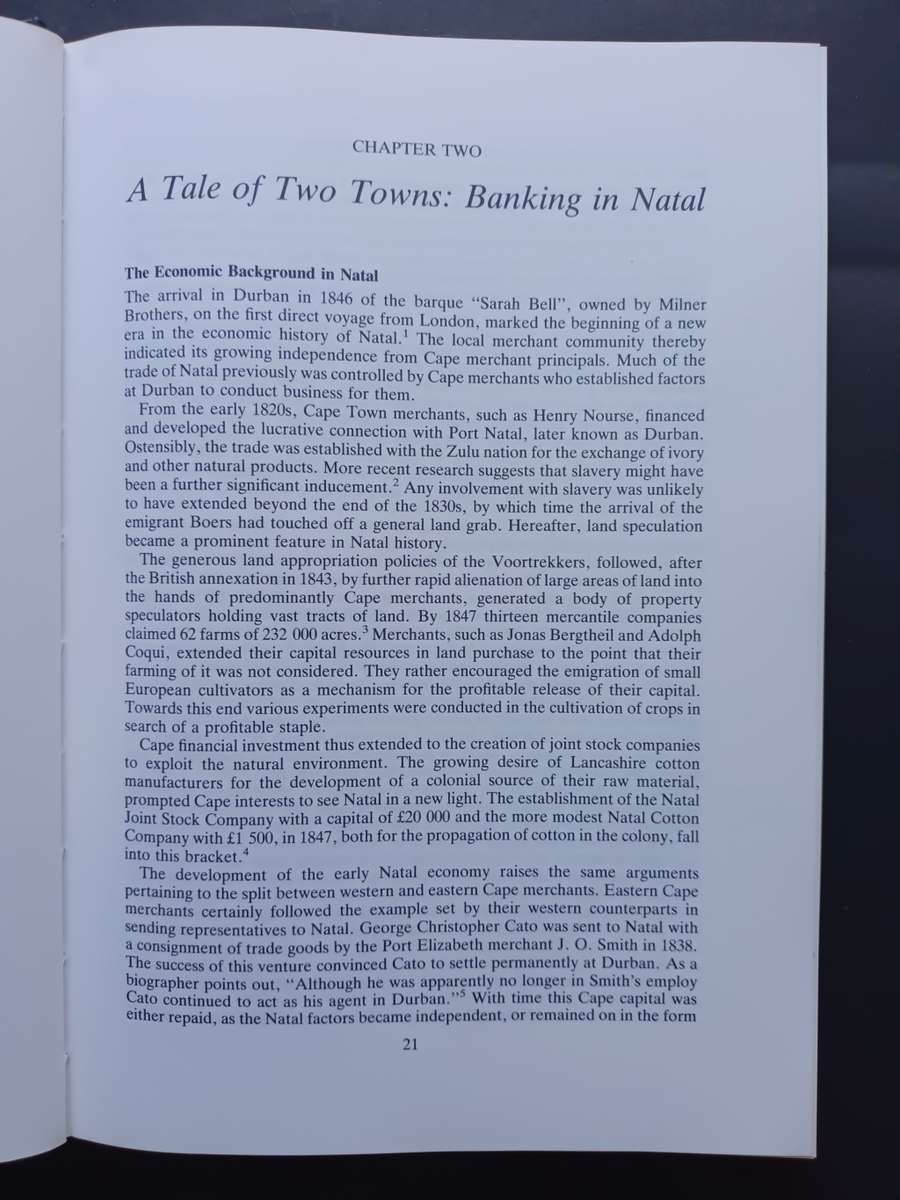 THE ROOTS OF THE TREE A STUDY IN EARLY SOUTH AFRICAN BANKING: FNB 1838-1926 BY A.C.M. WEBB