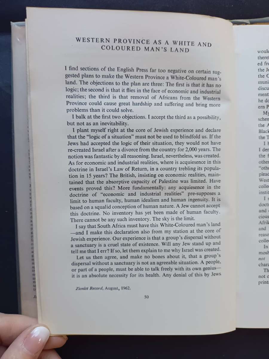 Apartheid and Survival: A Jewish view / Henry Katzew