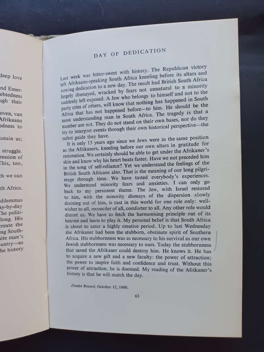 Apartheid and Survival: A Jewish view / Henry Katzew