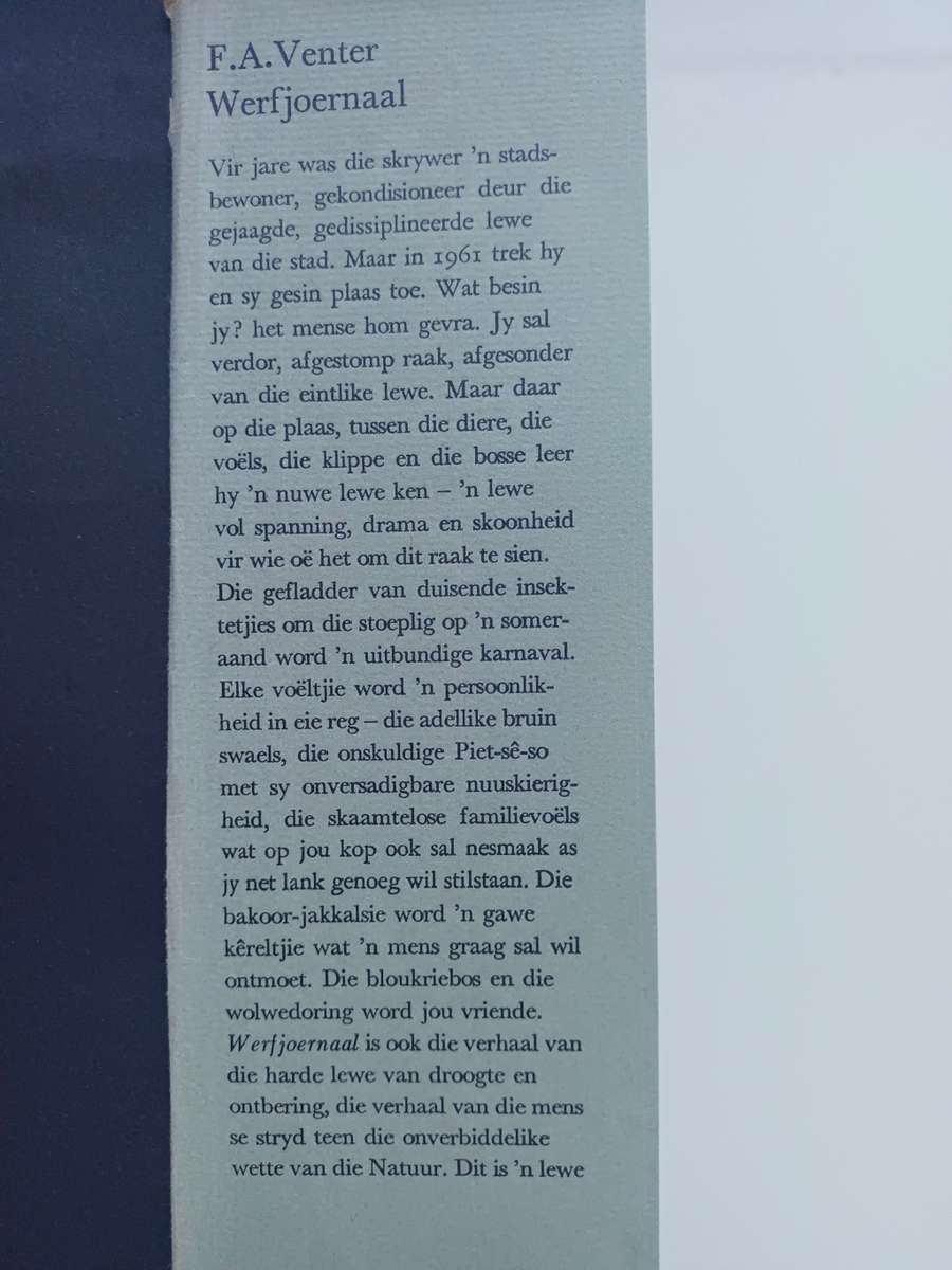 Werfjoernaal / F.A. Venter