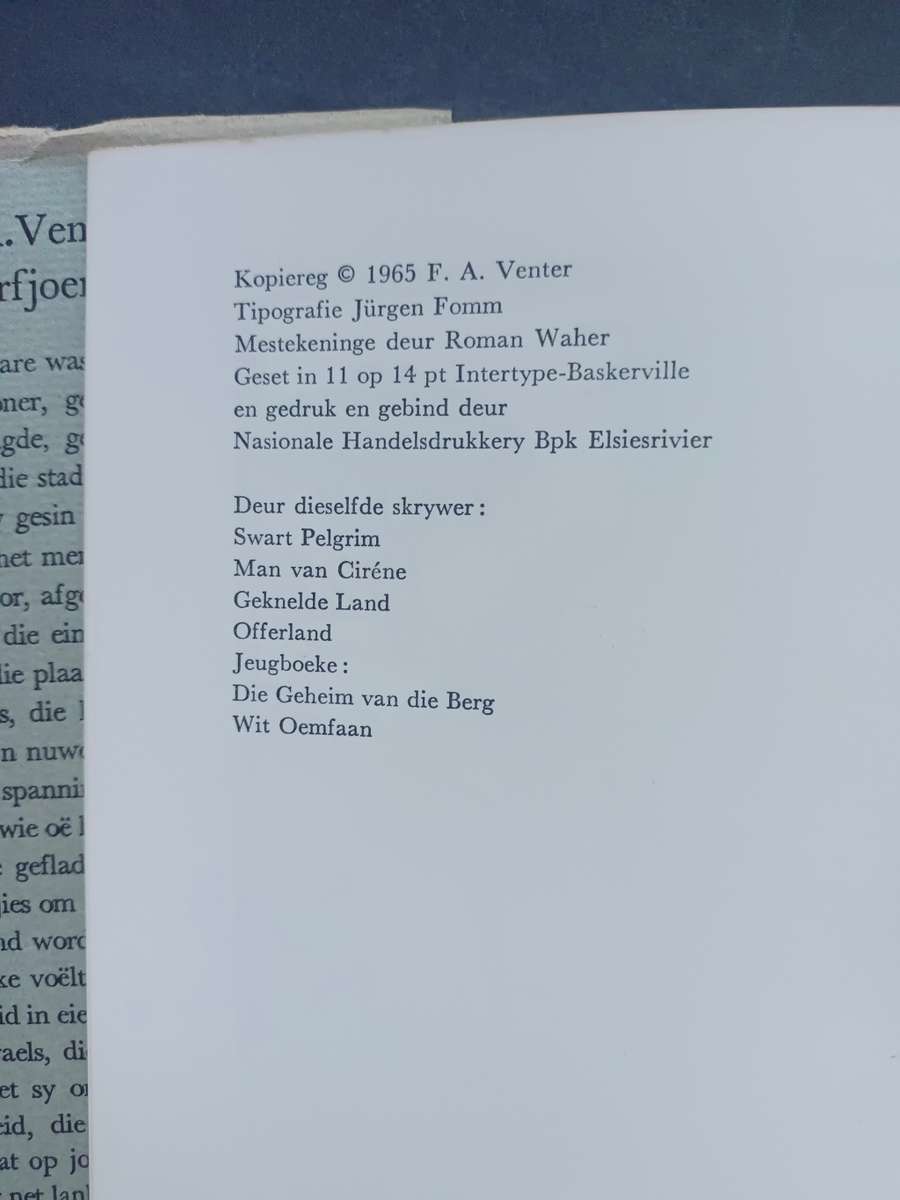 Werfjoernaal / F.A. Venter