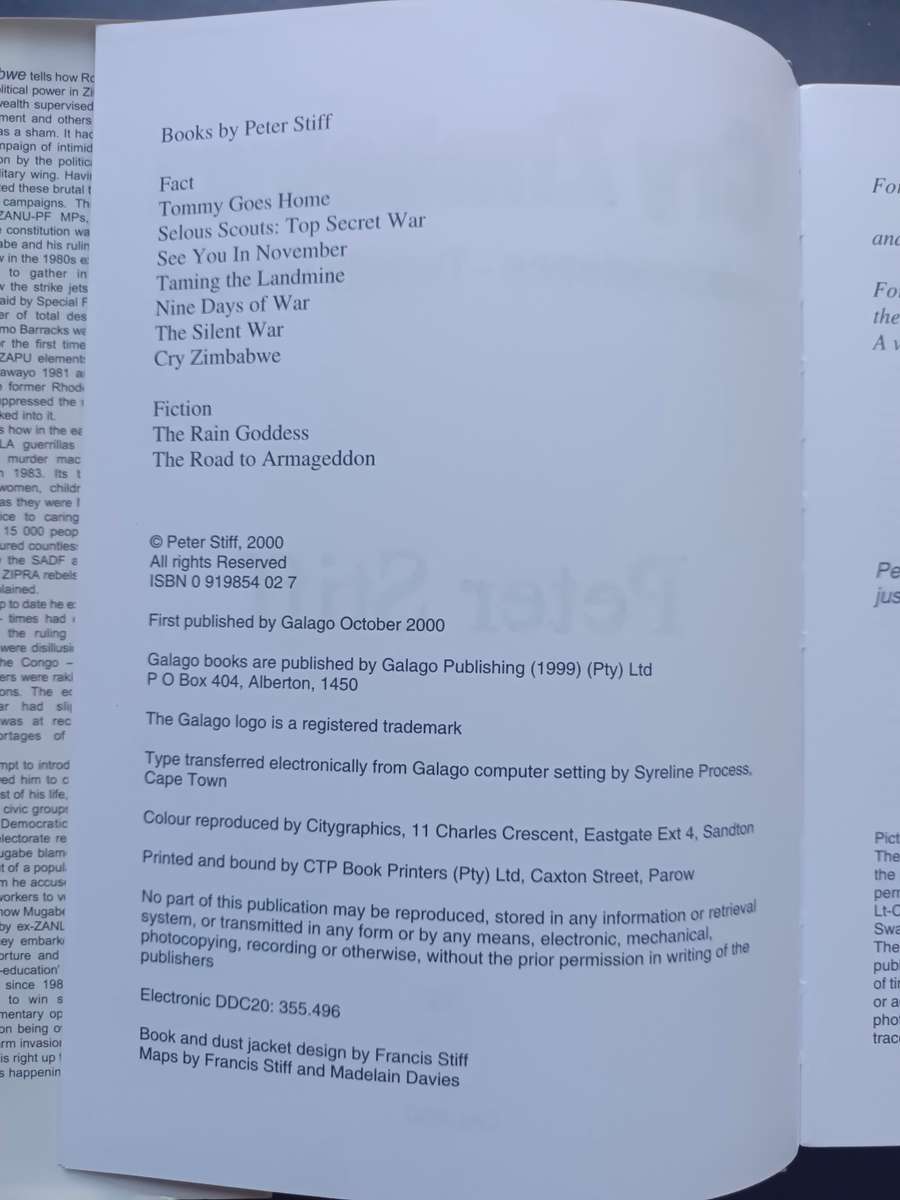 Cry Zimbabwe : Independence - Twenty years on / Peter Stiff