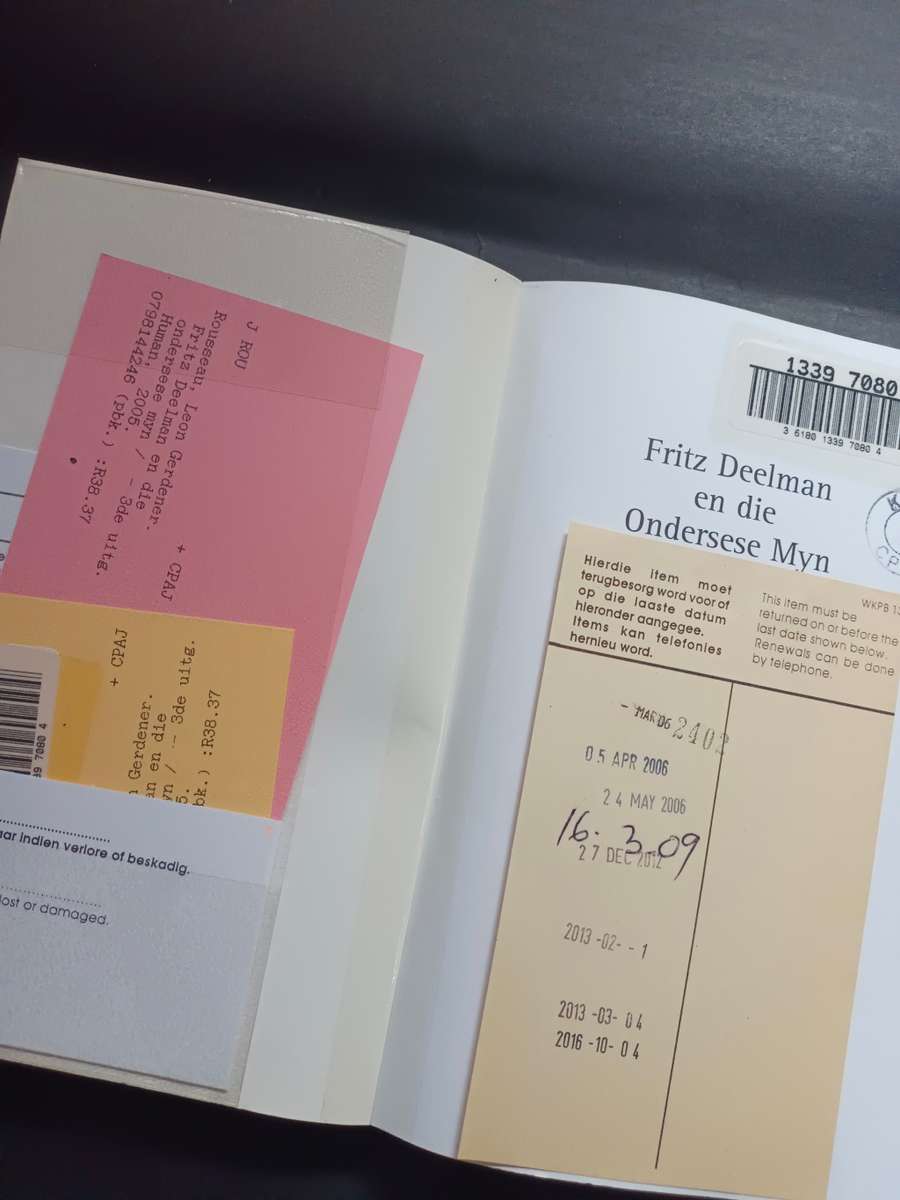 Fritz Deelman en die Ondersese Myn / Leon Rousseau