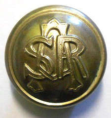 SA Railways White Metal Button 20mm