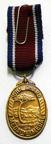 Miniature John Chard Medal Solid Acorn No Rim Large Suspender Ring Small Coat of Arms