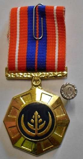 Full Size Pro Patria Medal Numbered at Back Flush Epoxy In Original Box w/ Cunene Button