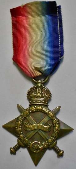 WWI Full Size 1914 - 15 Star Named