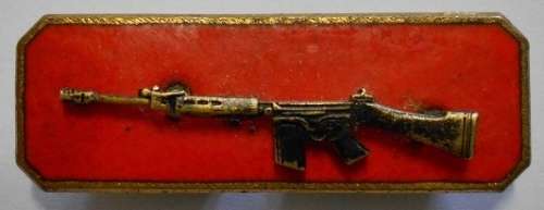 SA Army Marksman Badge Bronze Two Piece Dinnes 885