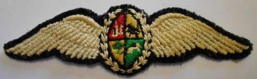 SAAF Pilot Wing Embroidered on Felt