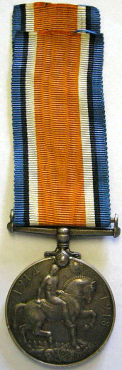 WWI British War Medal Full Size Named 4th Infantry