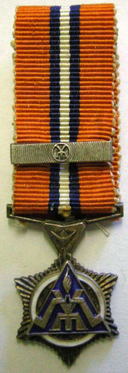 Miniature SA Police Star for Merit 1963 With Bar