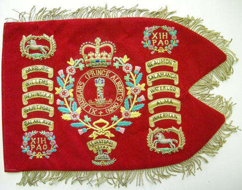 Prince Albert's Own XI Hussars Guidon Bullion Wire & Cotton on Material Double Sided