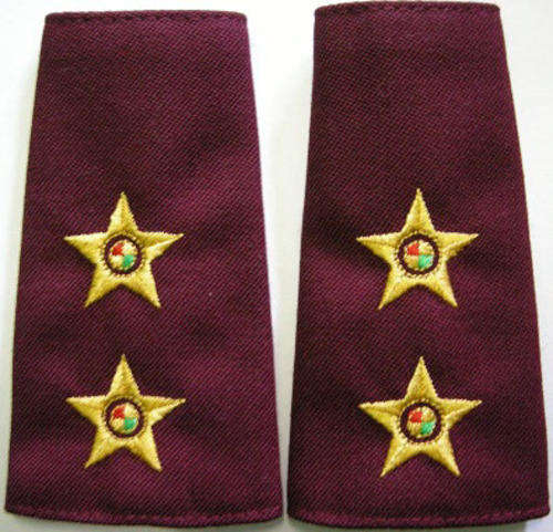 Medic Lieutenant Rank Insignia Pair Embroidered on Material in Original Packaging