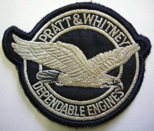 S.A.A.F. Pratt & Whitney Dependable Engines Patch Embroidered on Material 93mm x 76mmNote Dirty