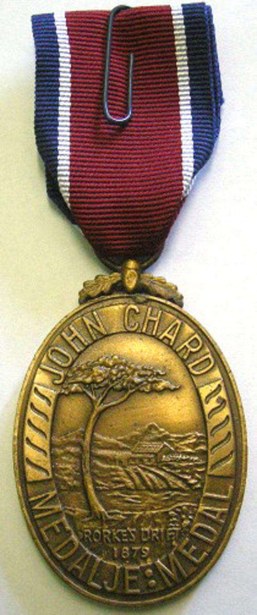 Full Size John Chard Medal Numbered on Rim Thin Lettering Large Thick Suspender Ring