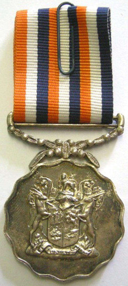 Full Size Permanent Force Good Service Medal Numbered on Rim 2729 Matthysen Variant 3